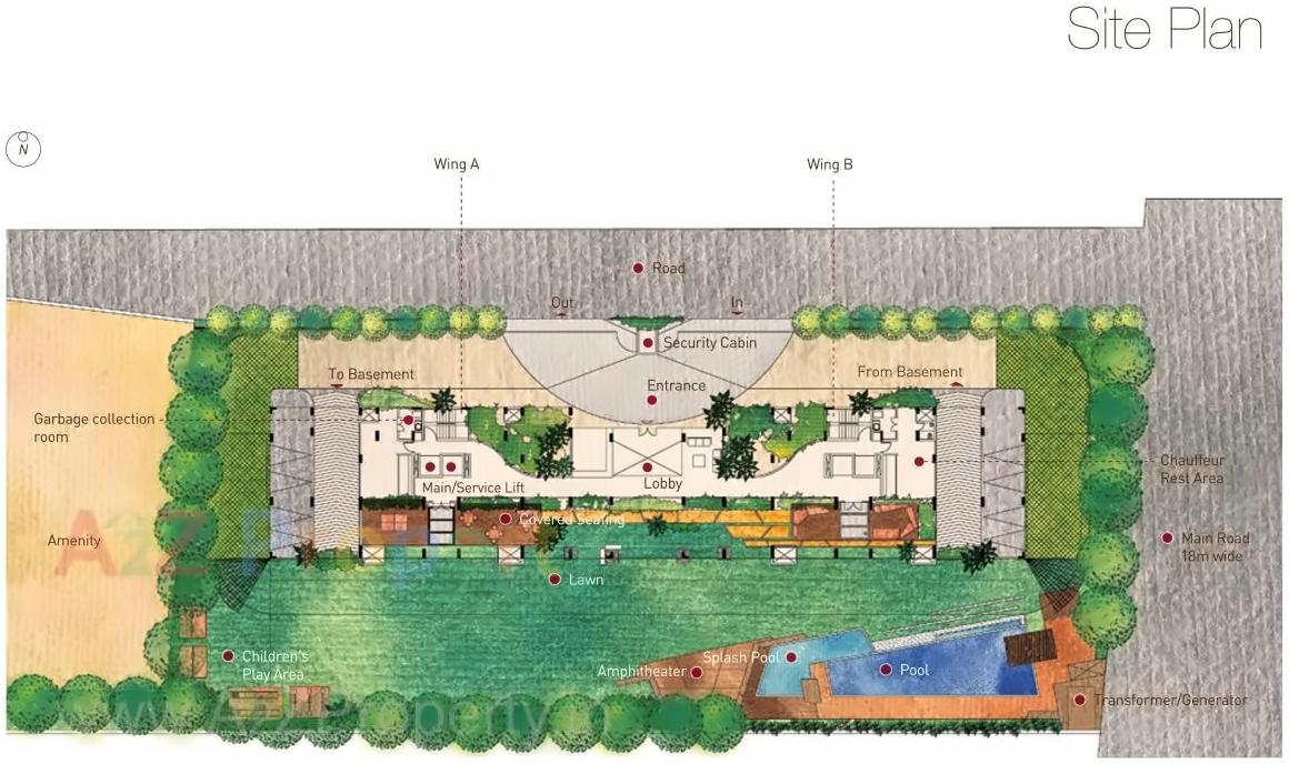 Layout of real estate project The Terraces located at Pune-m-corp, Pune, Maharashtra
