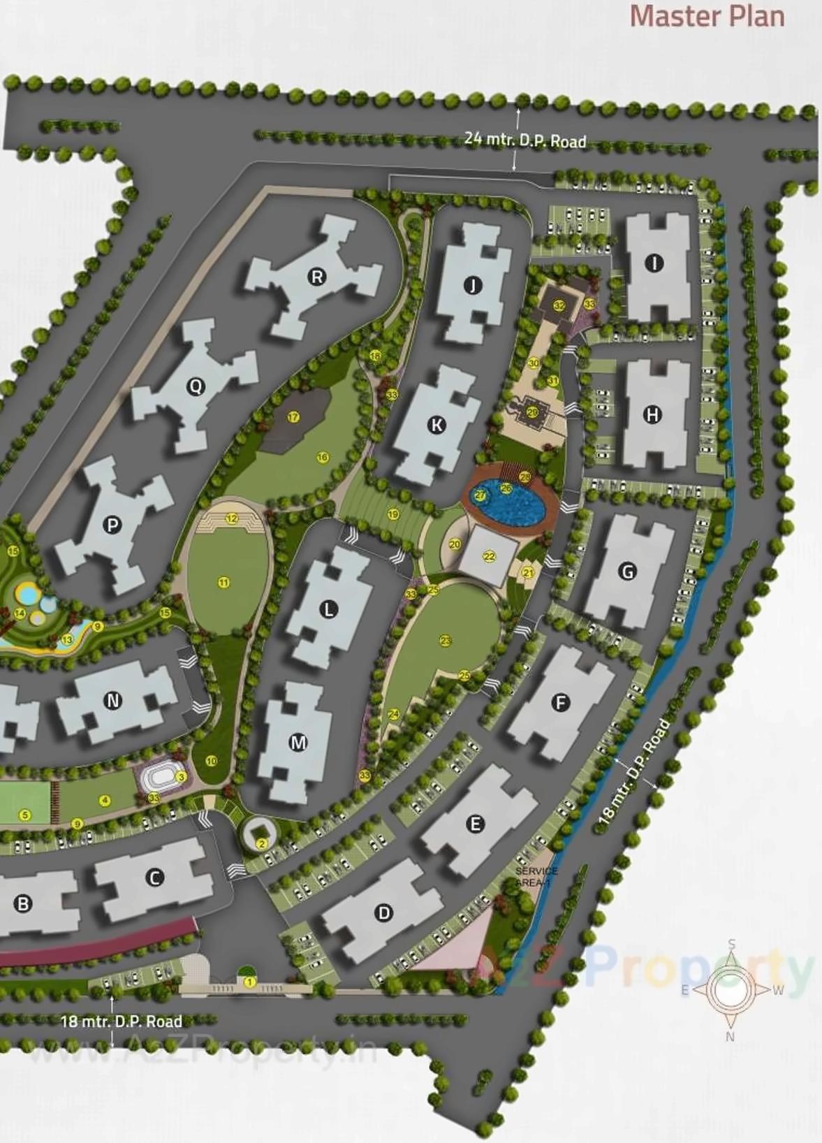 Layout of real estate project Three Jewels located at Kondhwa-bk, Pune, Maharashtra