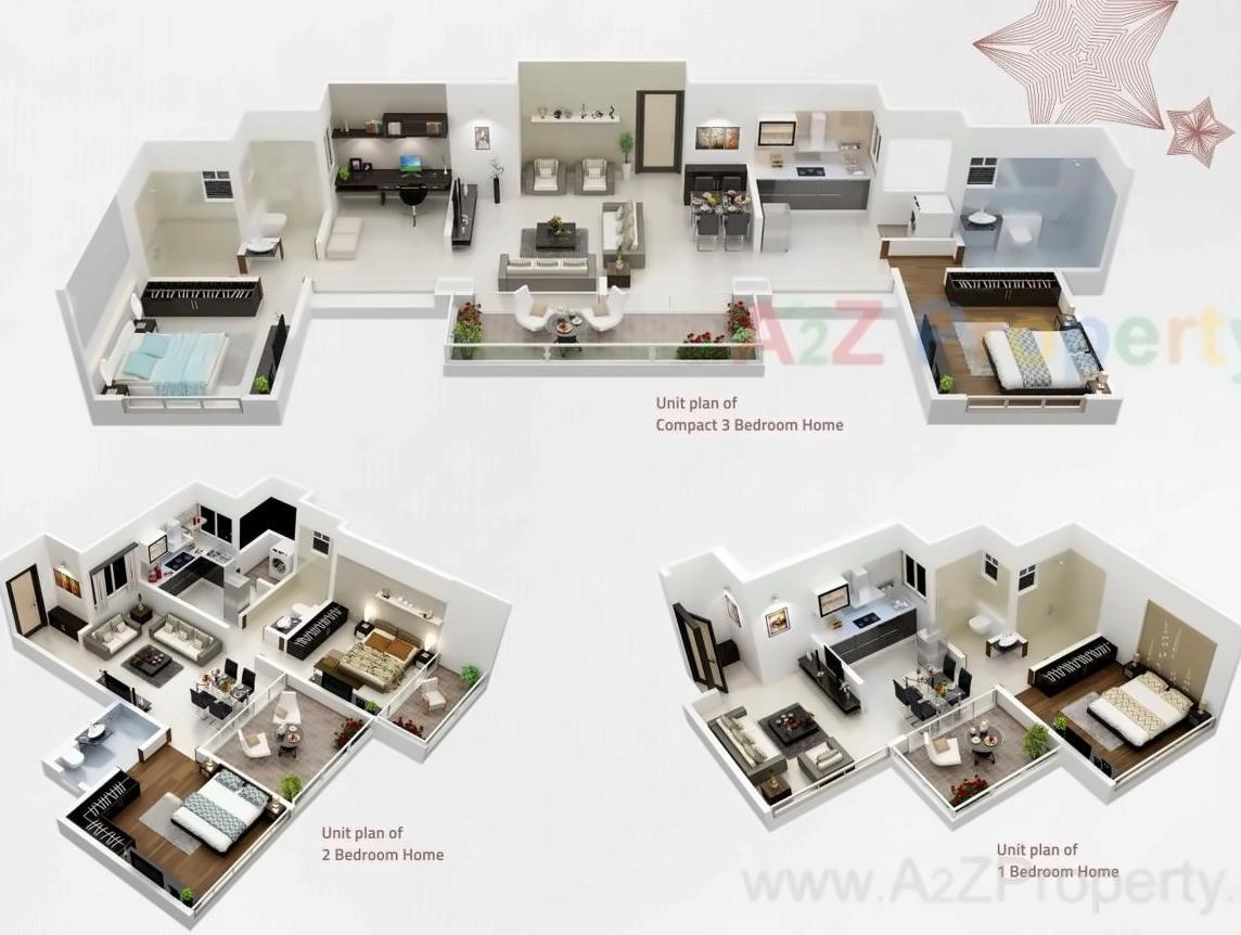 Layout of real estate project Three Jewels located at Kondhwa-bk, Pune, Maharashtra