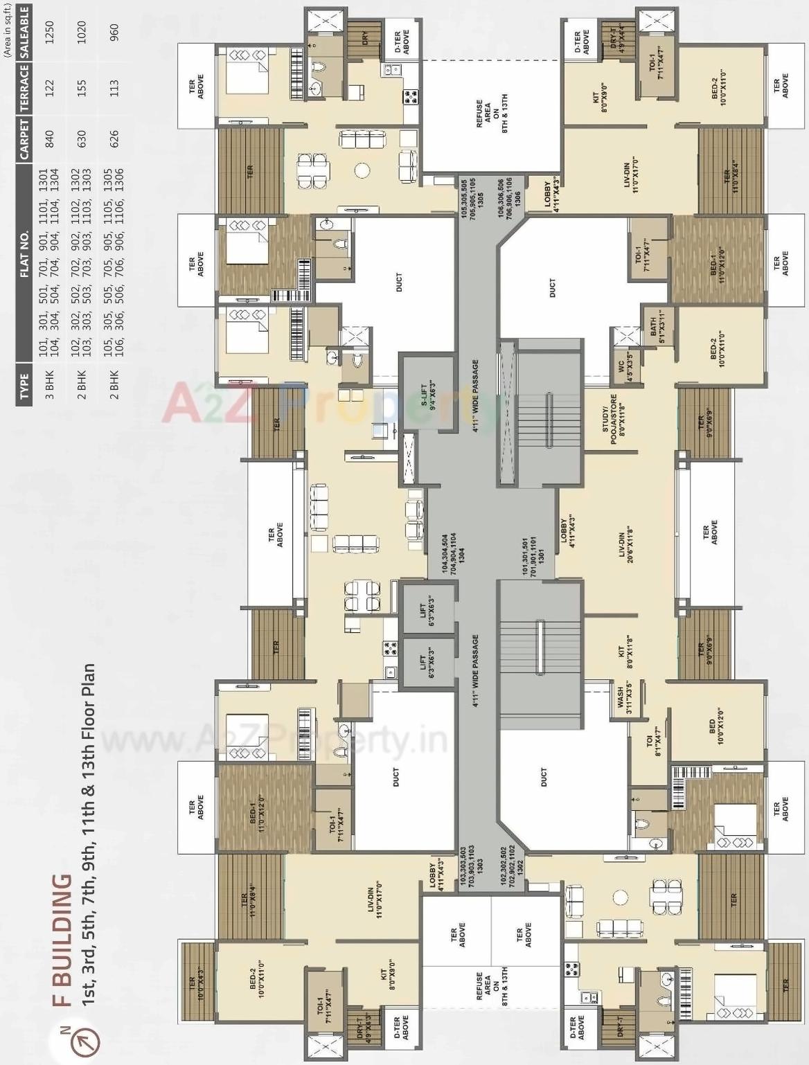 Layout of real estate project Three Jewels located at Kondhwa-bk, Pune, Maharashtra