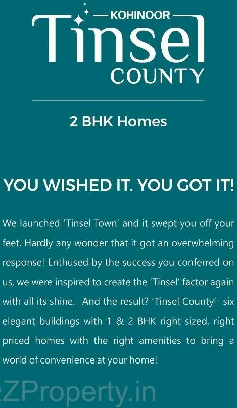  of real estate project Tinsel County located at Bhoirwadi, Pune, Maharashtra