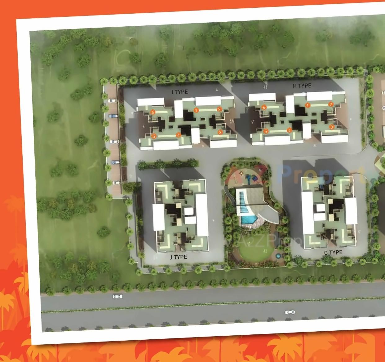 Layout of real estate project Tropical Palms located at Pimpri-chinchawad-m-corp, Pune, Maharashtra