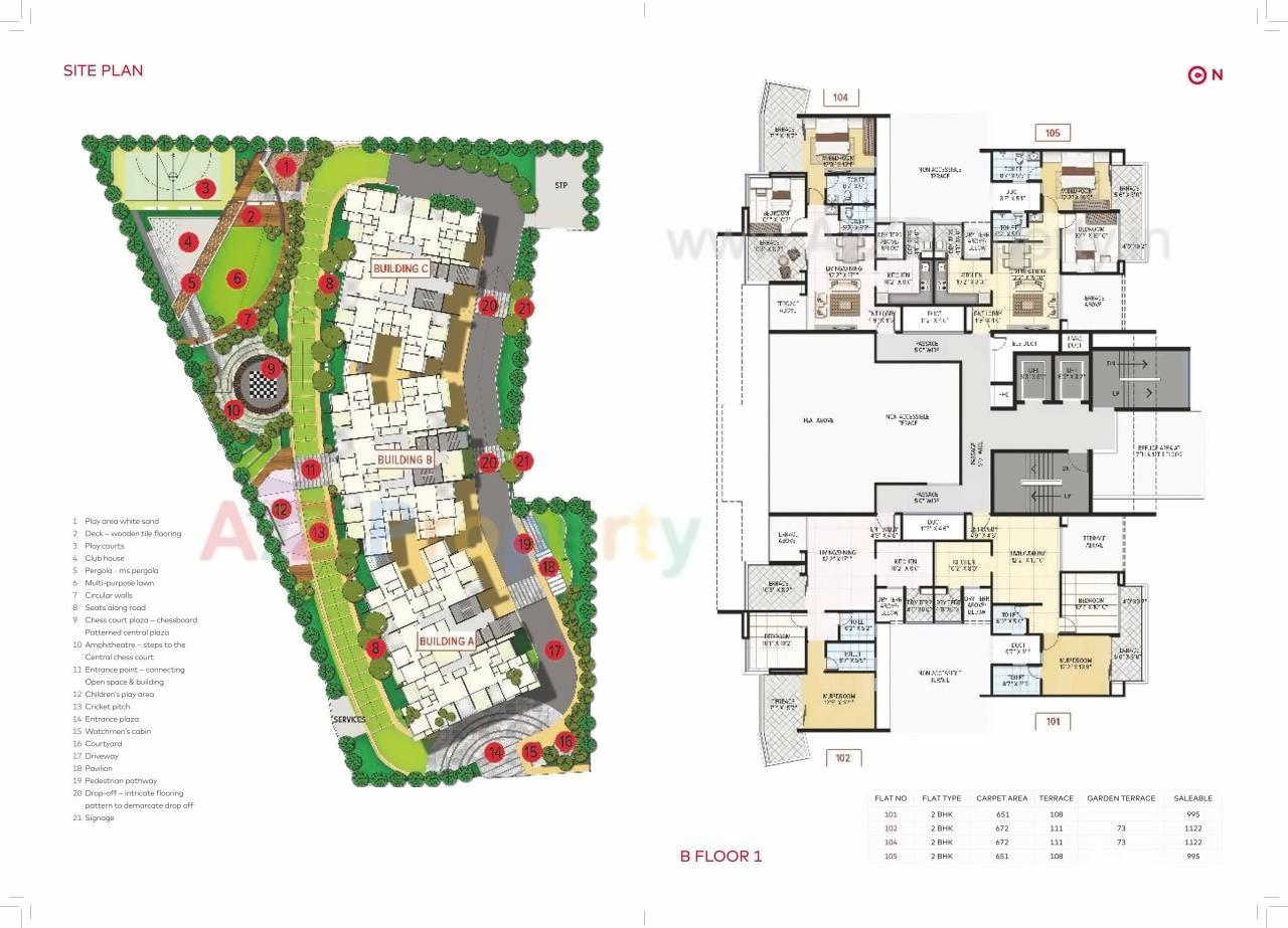 Layout of real estate project Truspace Prima Domus located at Pune-m-corp, Pune, Maharashtra