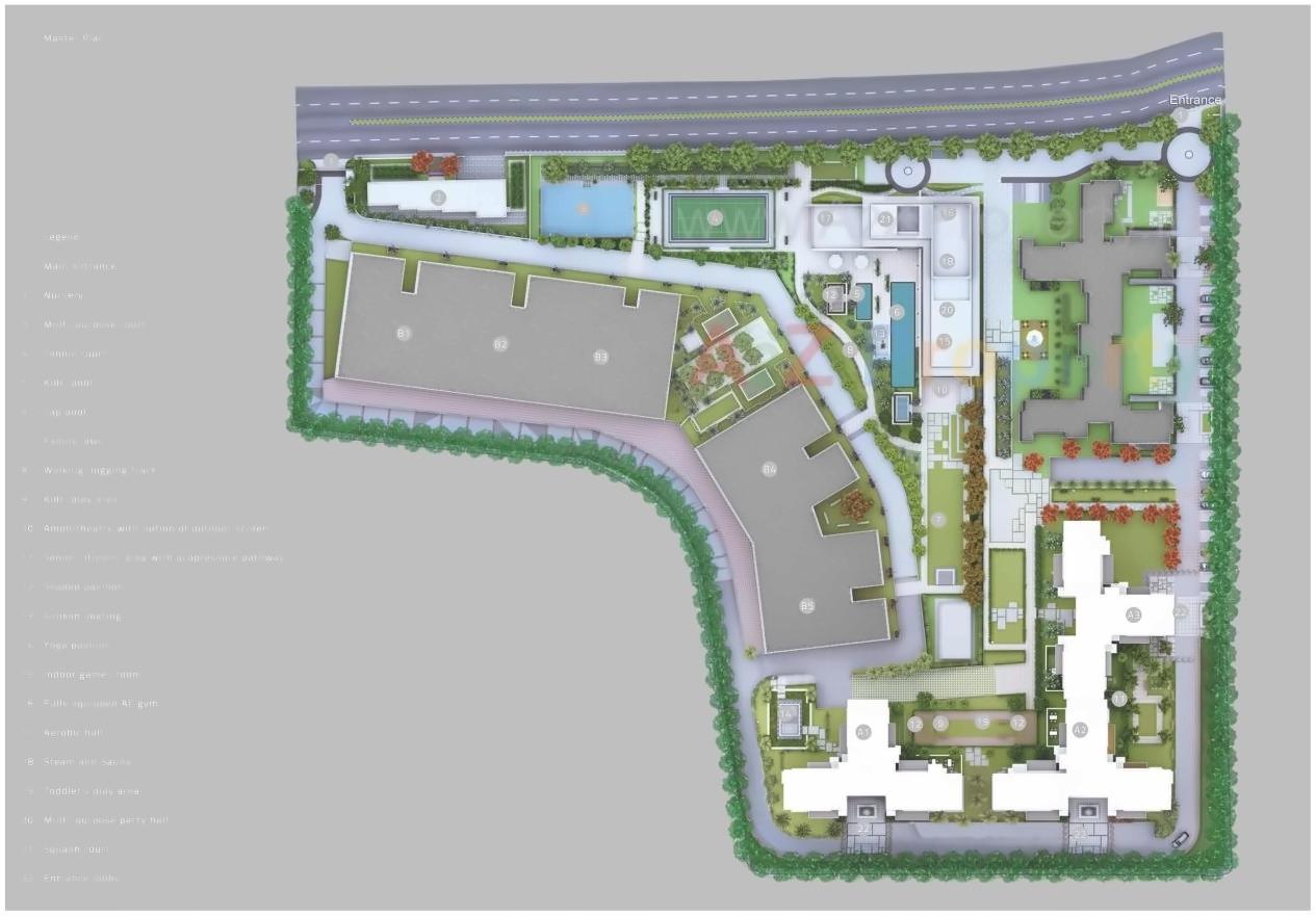 Layout of real estate project Tuscan Estate located at Pune-m-corp, Pune, Maharashtra