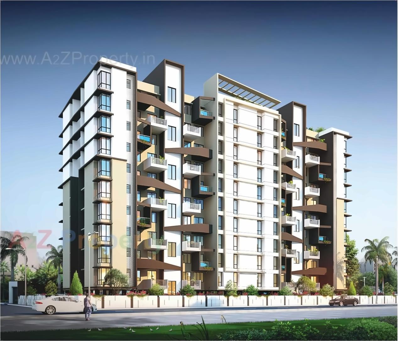3D Elevation of real estate project Unique Prospero located at Lohgaon, Pune, Maharashtra