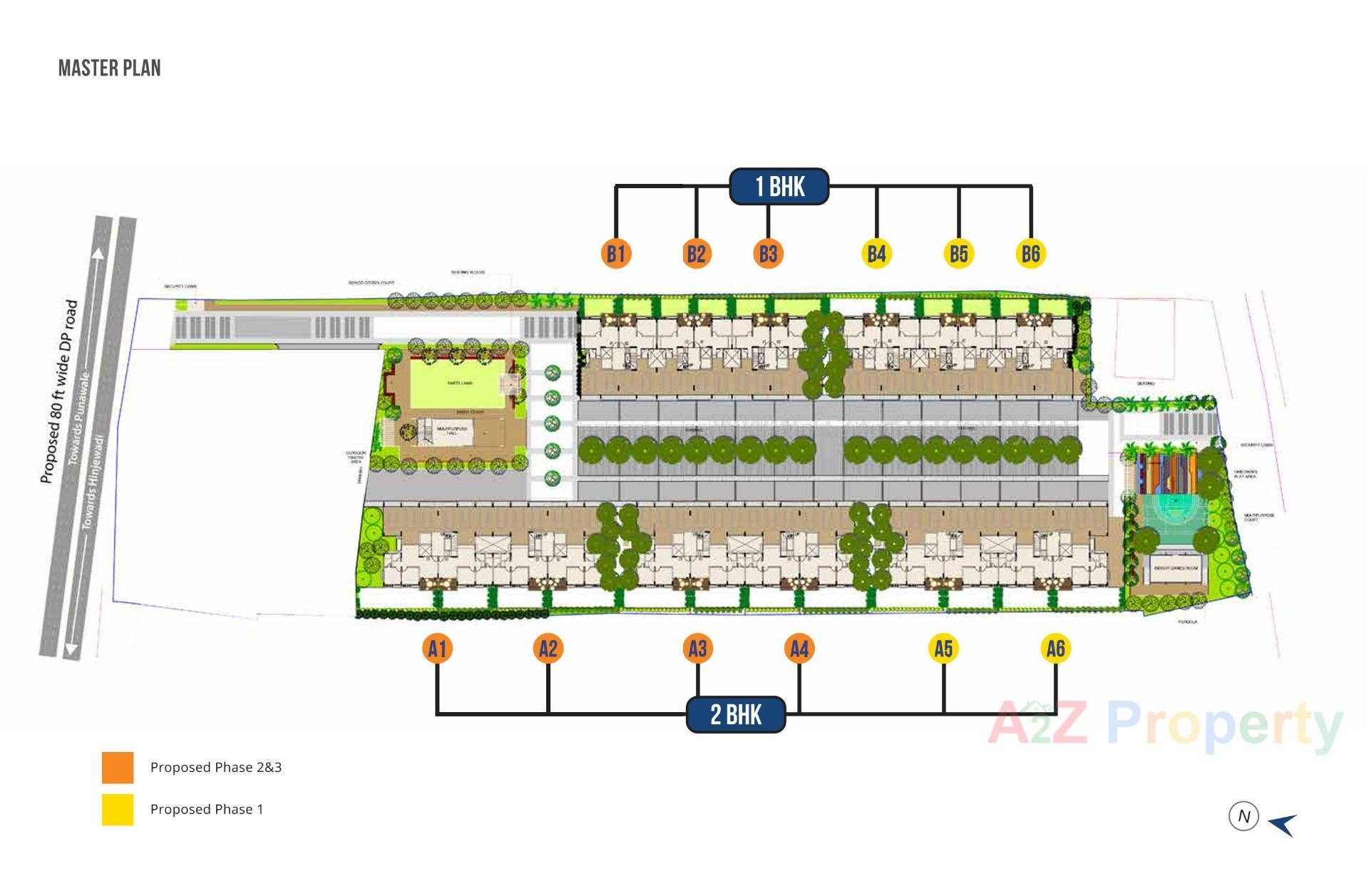Layout of real estate project Unnati located at Nere, Pune, Maharashtra