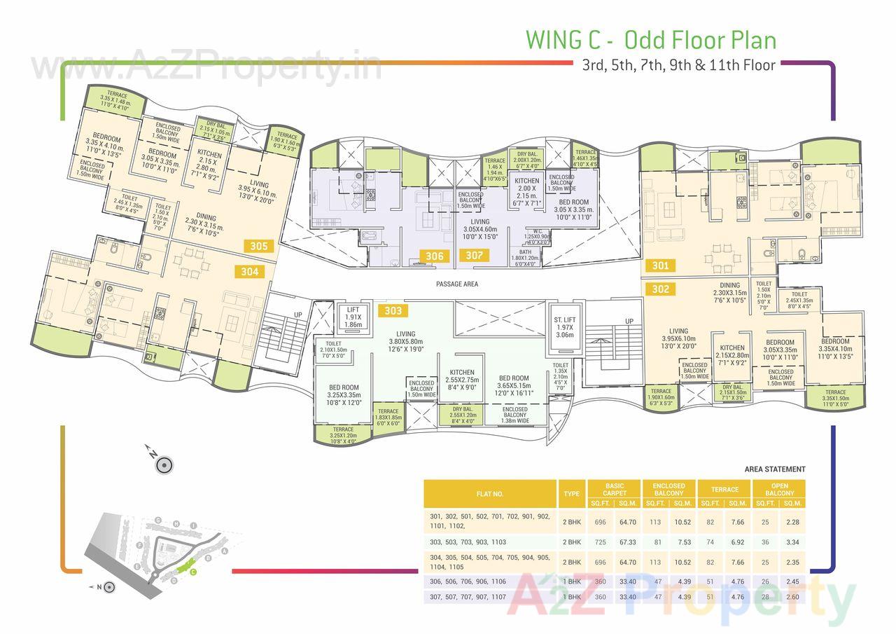 Urban Life Floor Plans C Odd of real estate project Urban Life located at Talegaon-dabhade-r, Pune, Maharashtra