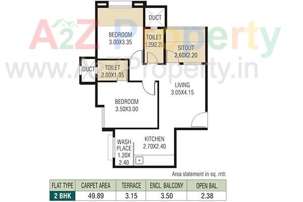 Baramati Floorplan 3 of real estate project Urbangram Baramati located at Jalochi, Pune, Maharashtra