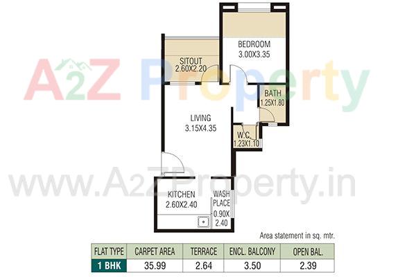 Baramati Floorplan 4 of real estate project Urbangram Baramati located at Jalochi, Pune, Maharashtra