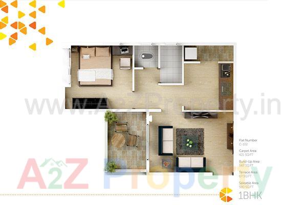 Urbangram Pirangut A 1 Floor Plan of real estate project Urbangram Pirangut located at Pirangut, Pune, Maharashtra