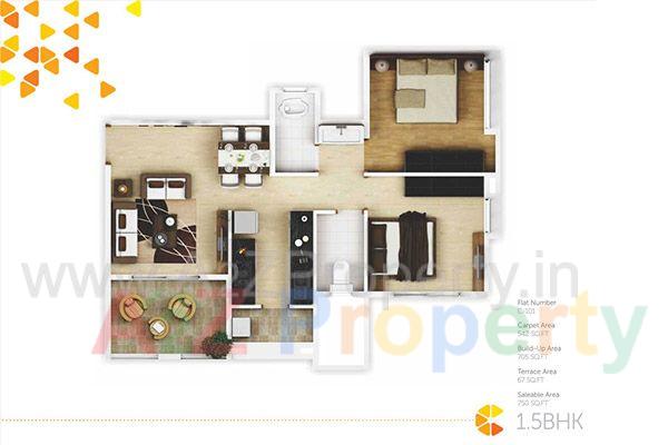 Urbangram Pirangut B 2 Floor Plan of real estate project Urbangram Pirangut located at Pirangut, Pune, Maharashtra