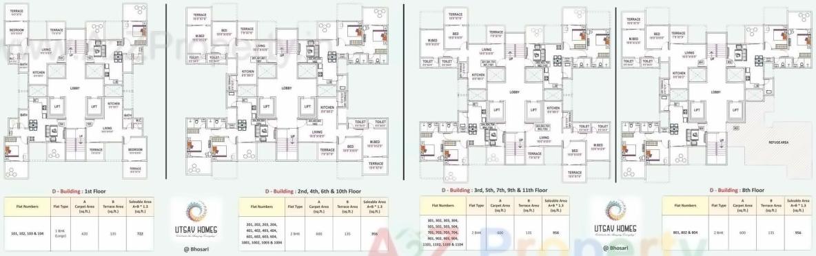 Layout of real estate project Utsav Homes   Bhosari located at Bhosari, Pune, Maharashtra