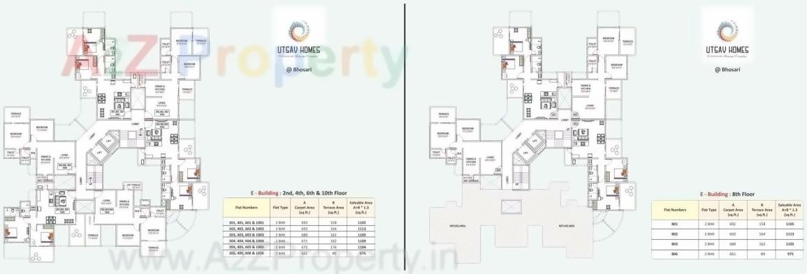 Layout of real estate project Utsav Homes   Bhosari located at Bhosari, Pune, Maharashtra