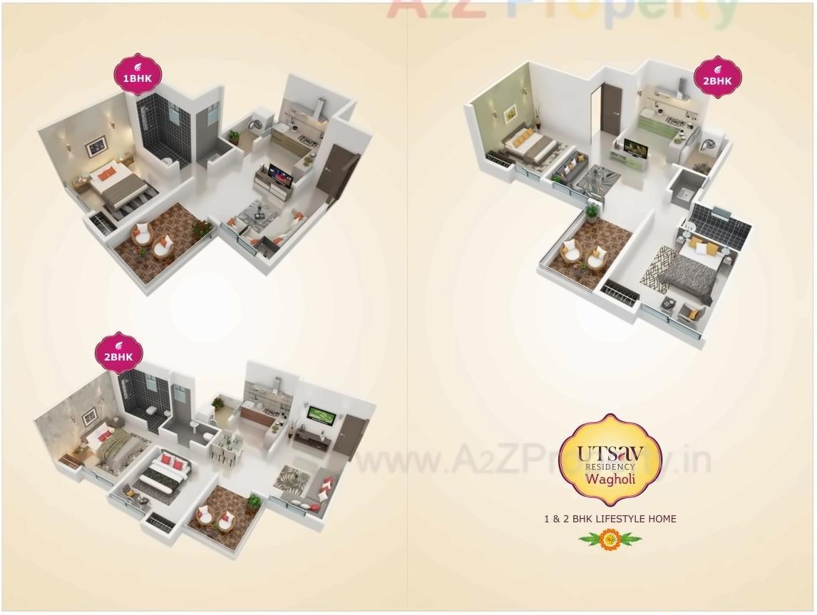 Layout of real estate project Utsav Residency located at Wagholi, Pune, Maharashtra