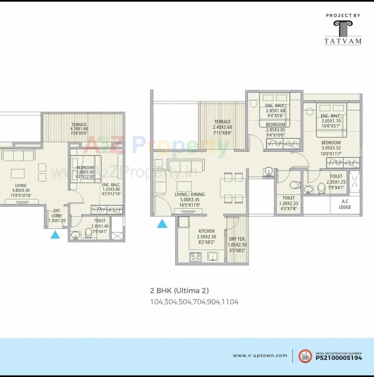 Layout of real estate project V Uptown located at Kivale, Pune, Maharashtra