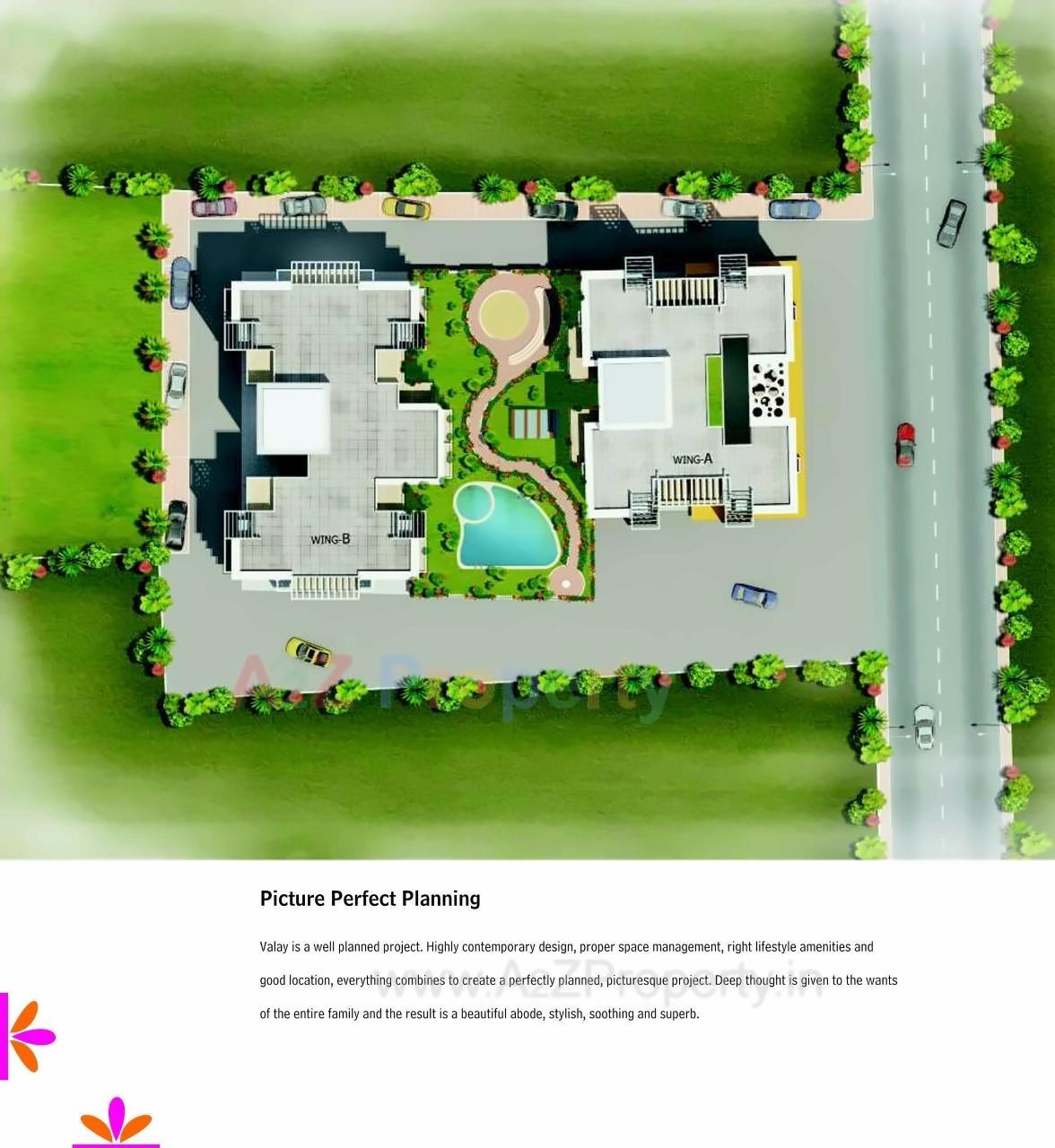 Layout of real estate project Valay located at Hadapsar, Pune, Maharashtra