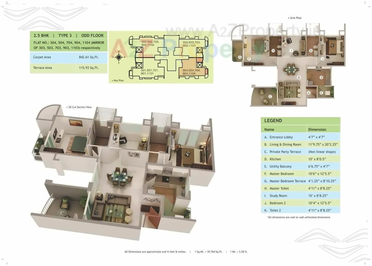 Layout of real estate project Vantage located at Baner, Pune, Maharashtra