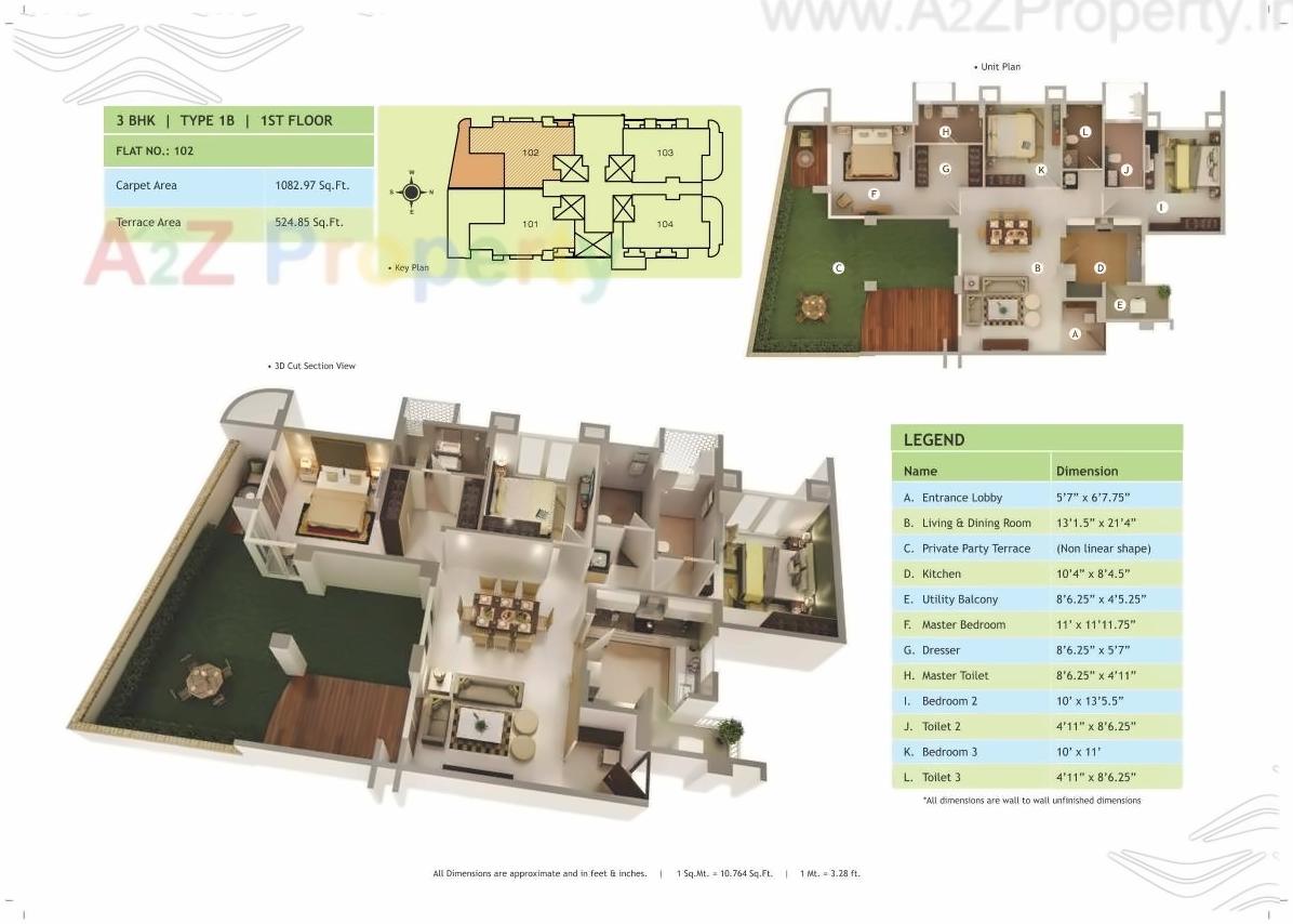 Layout of real estate project Vantage located at Baner, Pune, Maharashtra
