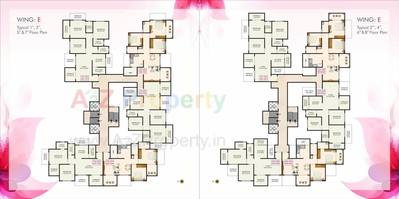 Layout of real estate project Vardhaman Dreams located at Wakad, Pune, Maharashtra