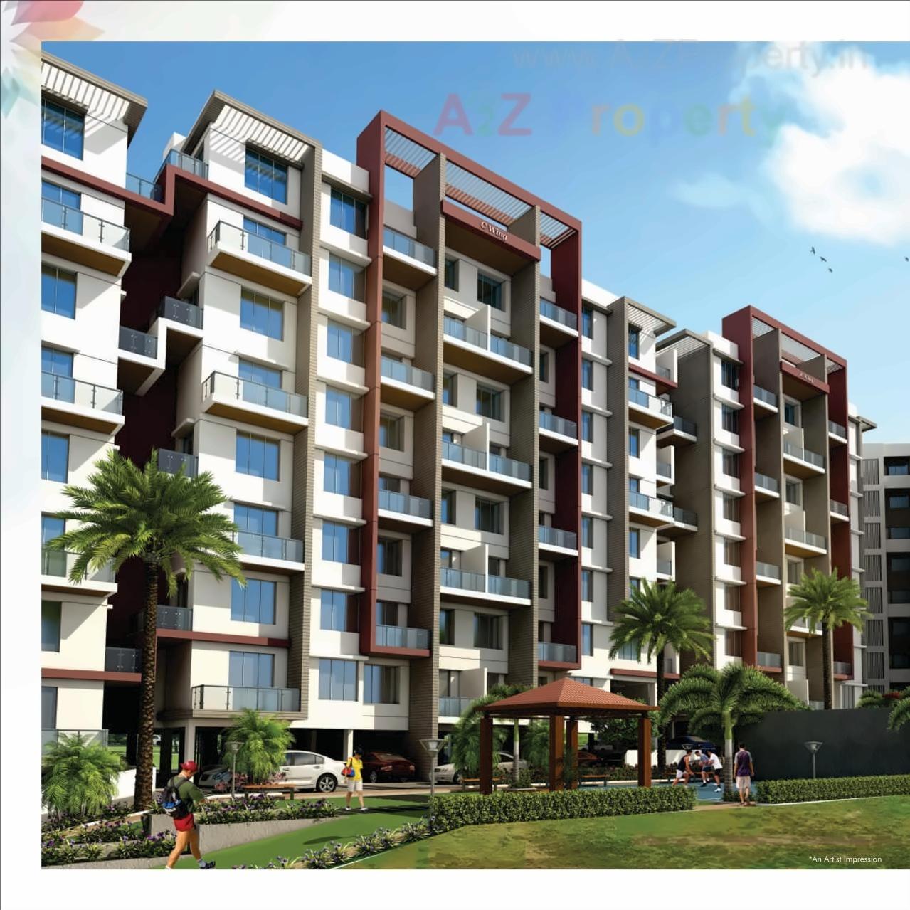 3D Elevation of real estate project Vardhaman Dreams located at Wakad, Pune, Maharashtra