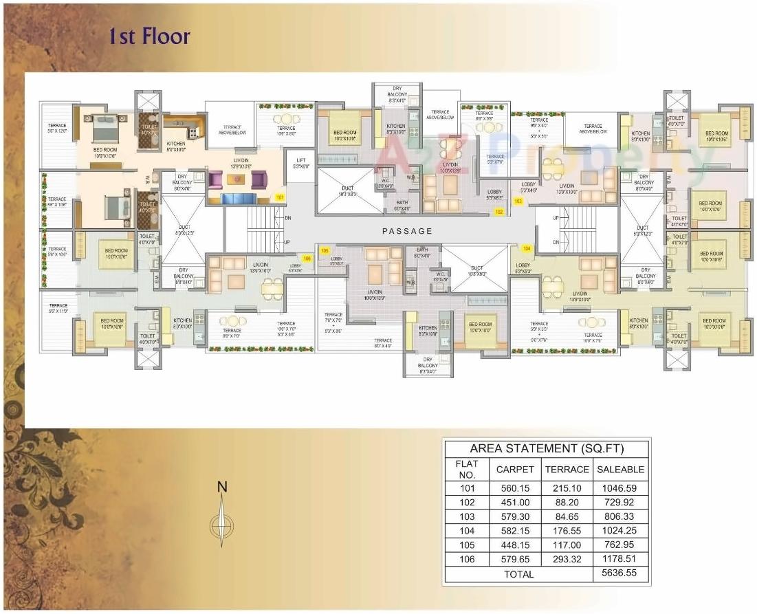 Layout of real estate project Vardhaman Elegance located at Wagholi, Pune, Maharashtra