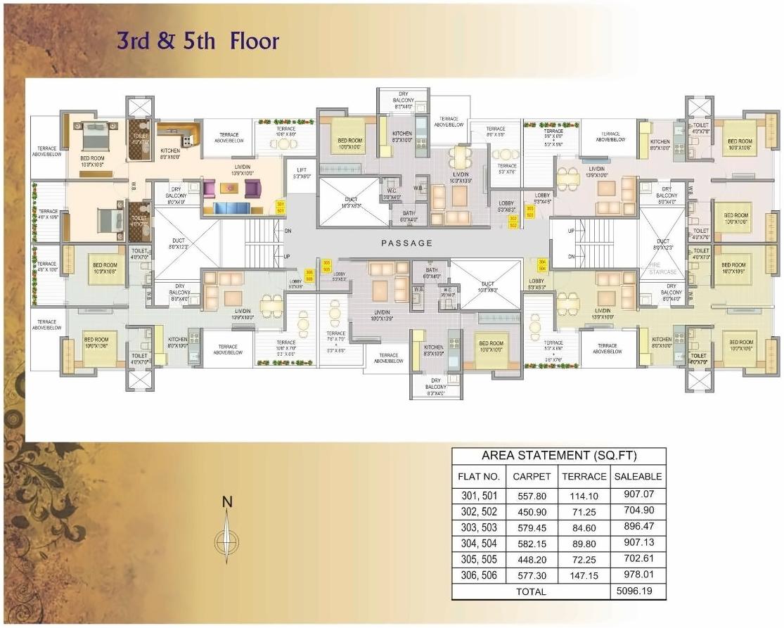 Layout of real estate project Vardhaman Elegance located at Wagholi, Pune, Maharashtra