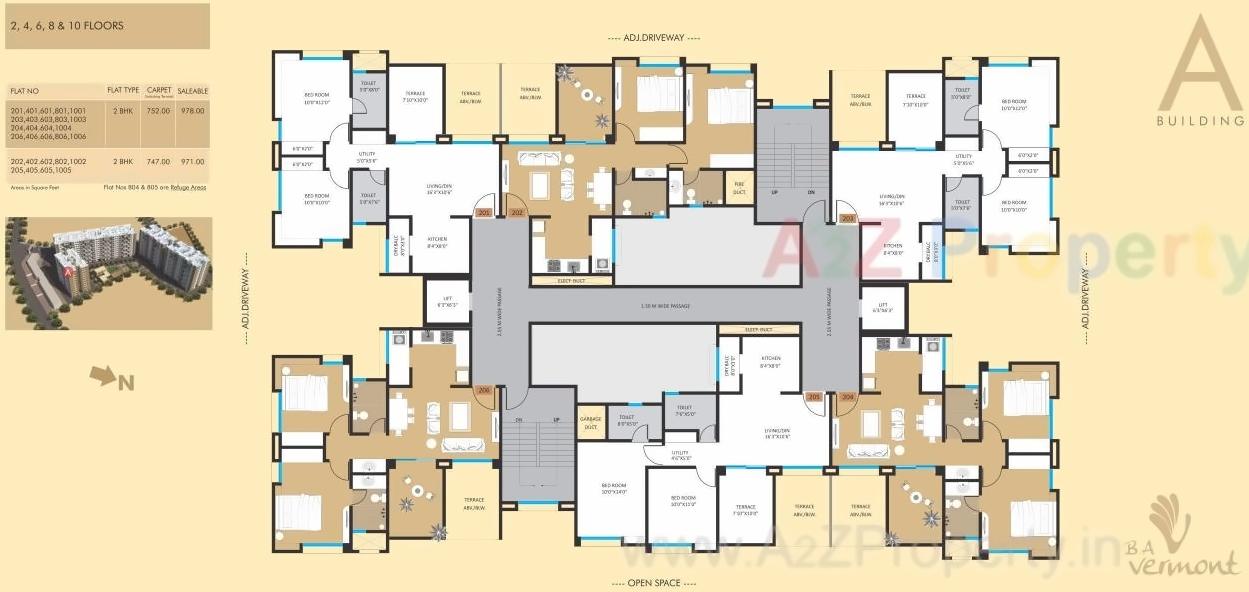 Layout of real estate project Vermont located at Wagholi, Pune, Maharashtra