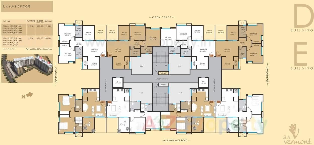Layout of real estate project Vermont located at Wagholi, Pune, Maharashtra