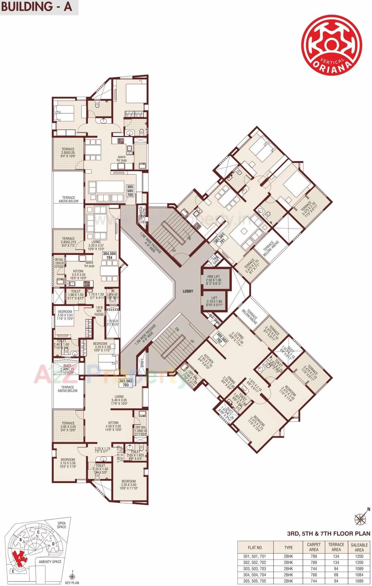 Layout of real estate project Vertical Oriana located at Keshavnagarmundwa, Pune, Maharashtra