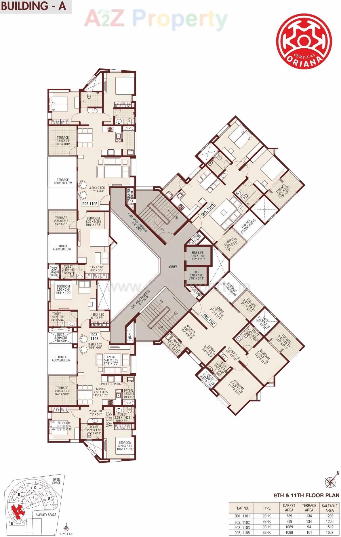 Layout of real estate project Vertical Oriana located at Keshavnagarmundwa, Pune, Maharashtra