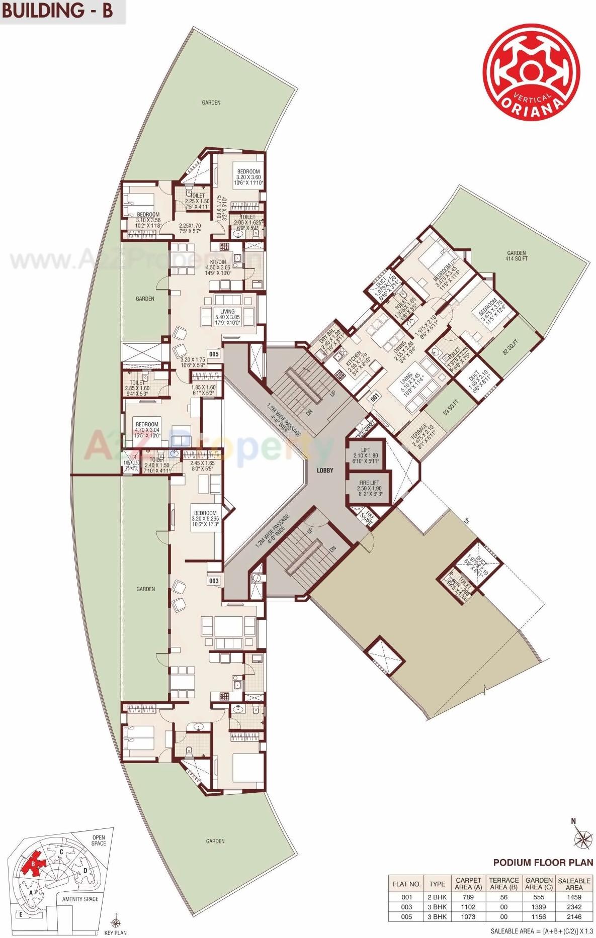 Layout of real estate project Vertical Oriana located at Keshavnagarmundwa, Pune, Maharashtra