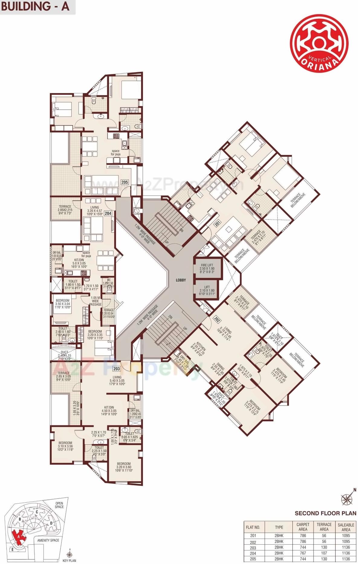 Layout of real estate project Vertical Oriana located at Keshavnagarmundwa, Pune, Maharashtra