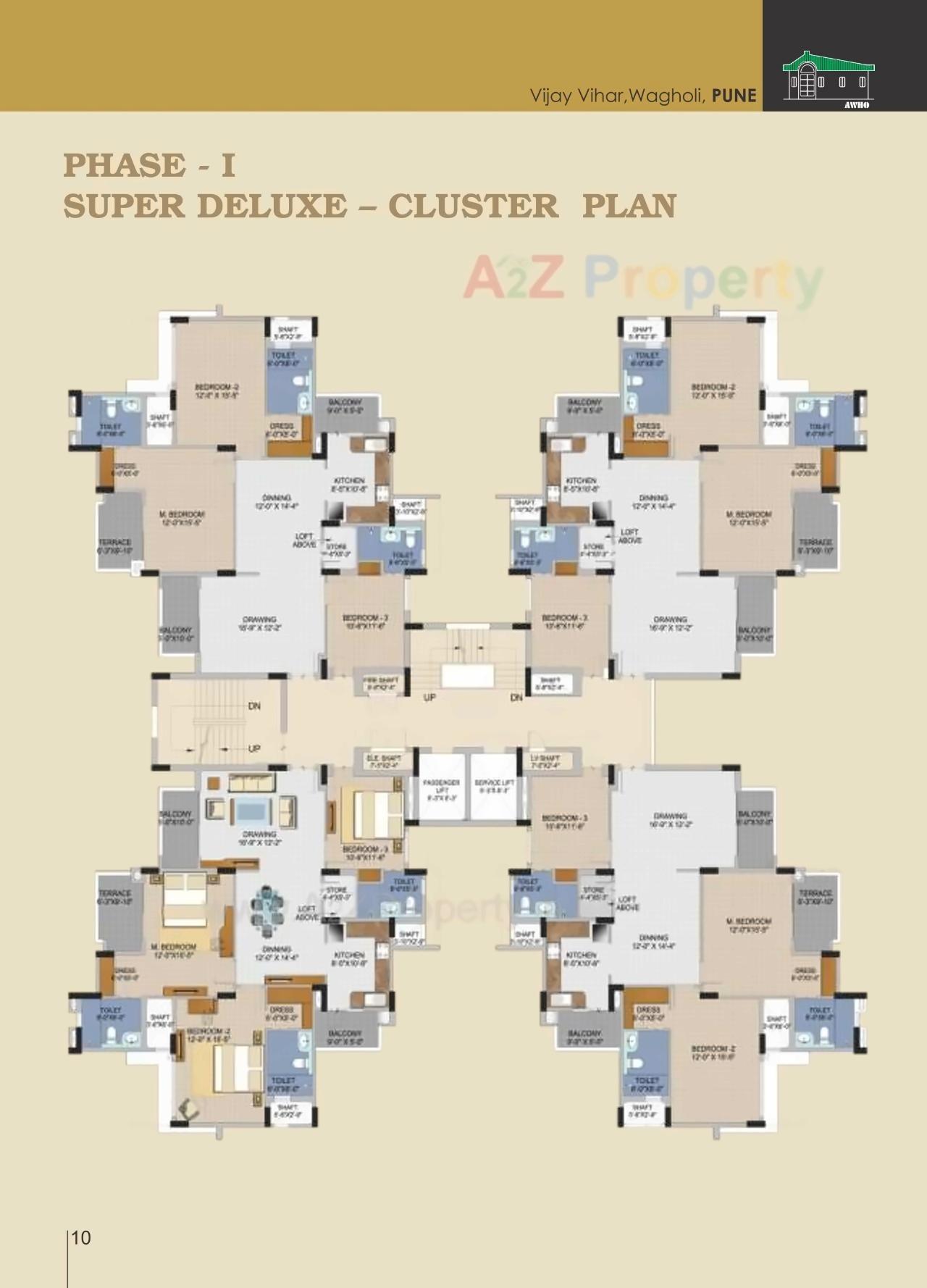 Layout of real estate project Vijay Vihar located at Wagholi, Pune, Maharashtra