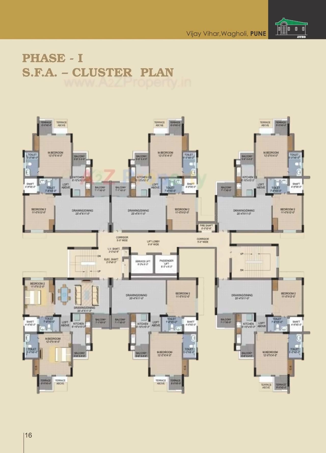 Layout of real estate project Vijay Vihar located at Wagholi, Pune, Maharashtra