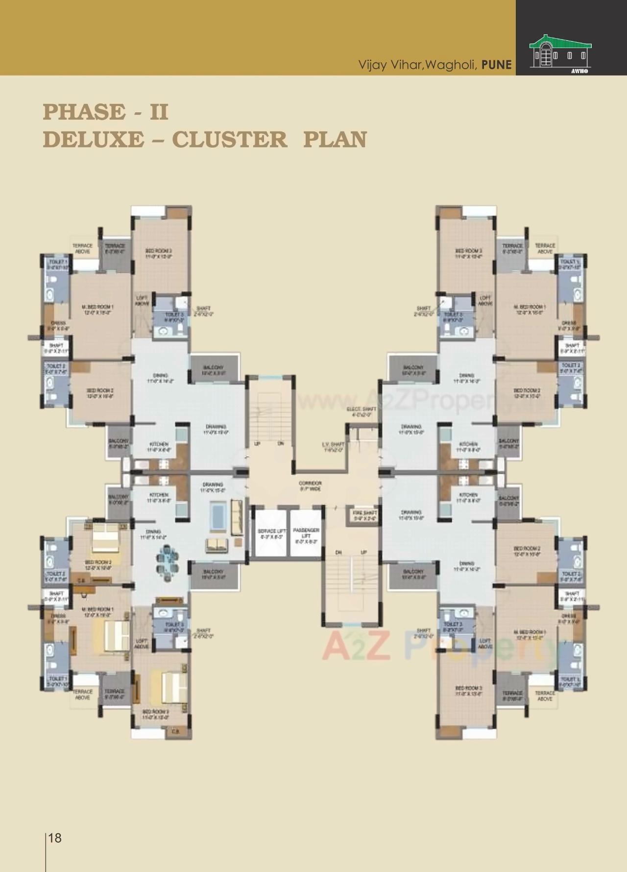Layout of real estate project Vijay Vihar located at Wagholi, Pune, Maharashtra