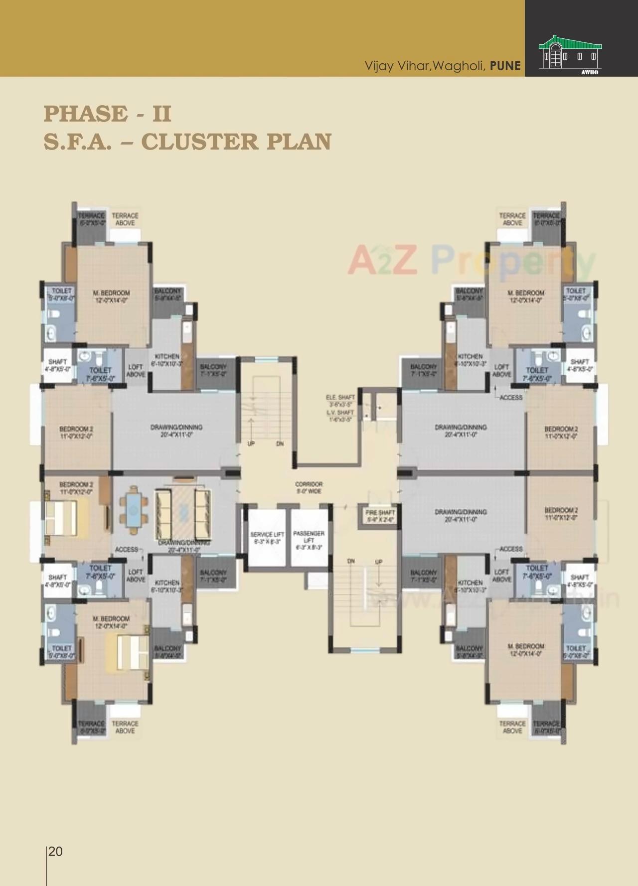 Layout of real estate project Vijay Vihar located at Wagholi, Pune, Maharashtra