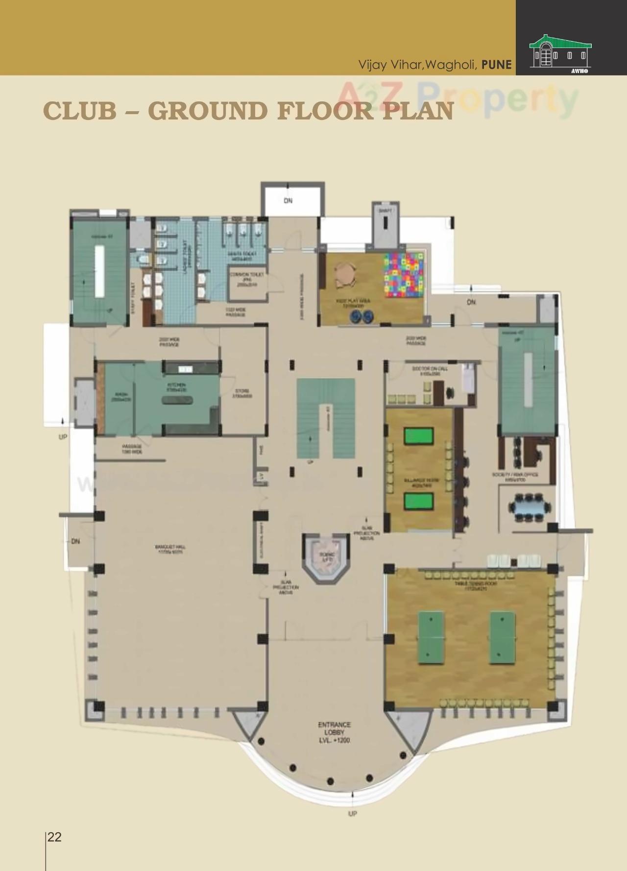 Layout of real estate project Vijay Vihar located at Wagholi, Pune, Maharashtra