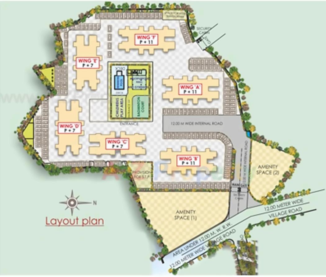 Layout of real estate project Vishnuvihar located at Kasar-amboli, Pune, Maharashtra
