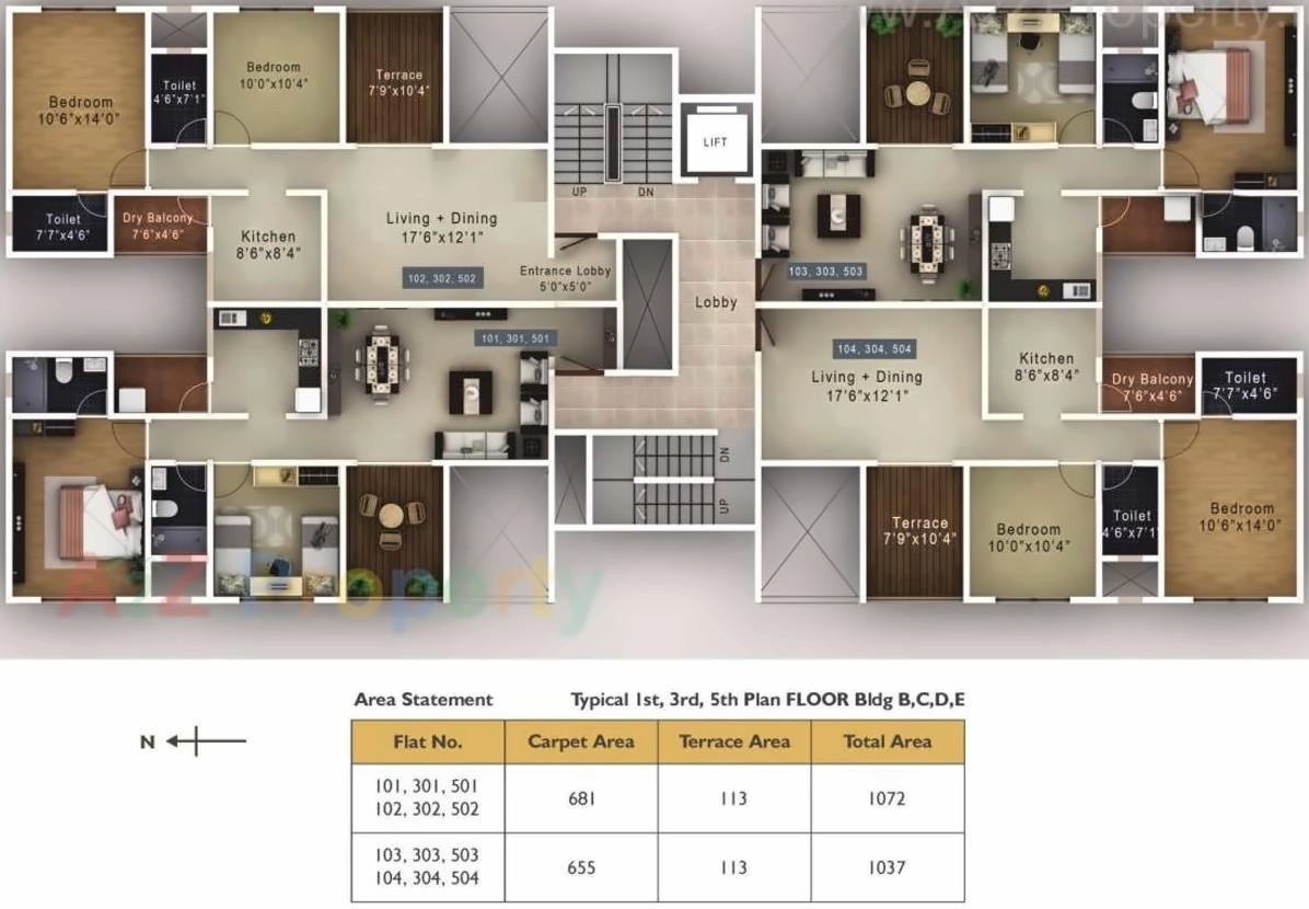 Layout of real estate project Vision Boulevard located at Pimpale-saudagar, Pune, Maharashtra