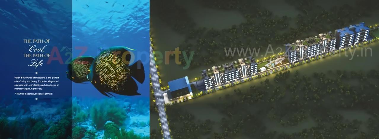 3D Elevation of real estate project Vision Boulevard located at Pimpale-saudagar, Pune, Maharashtra