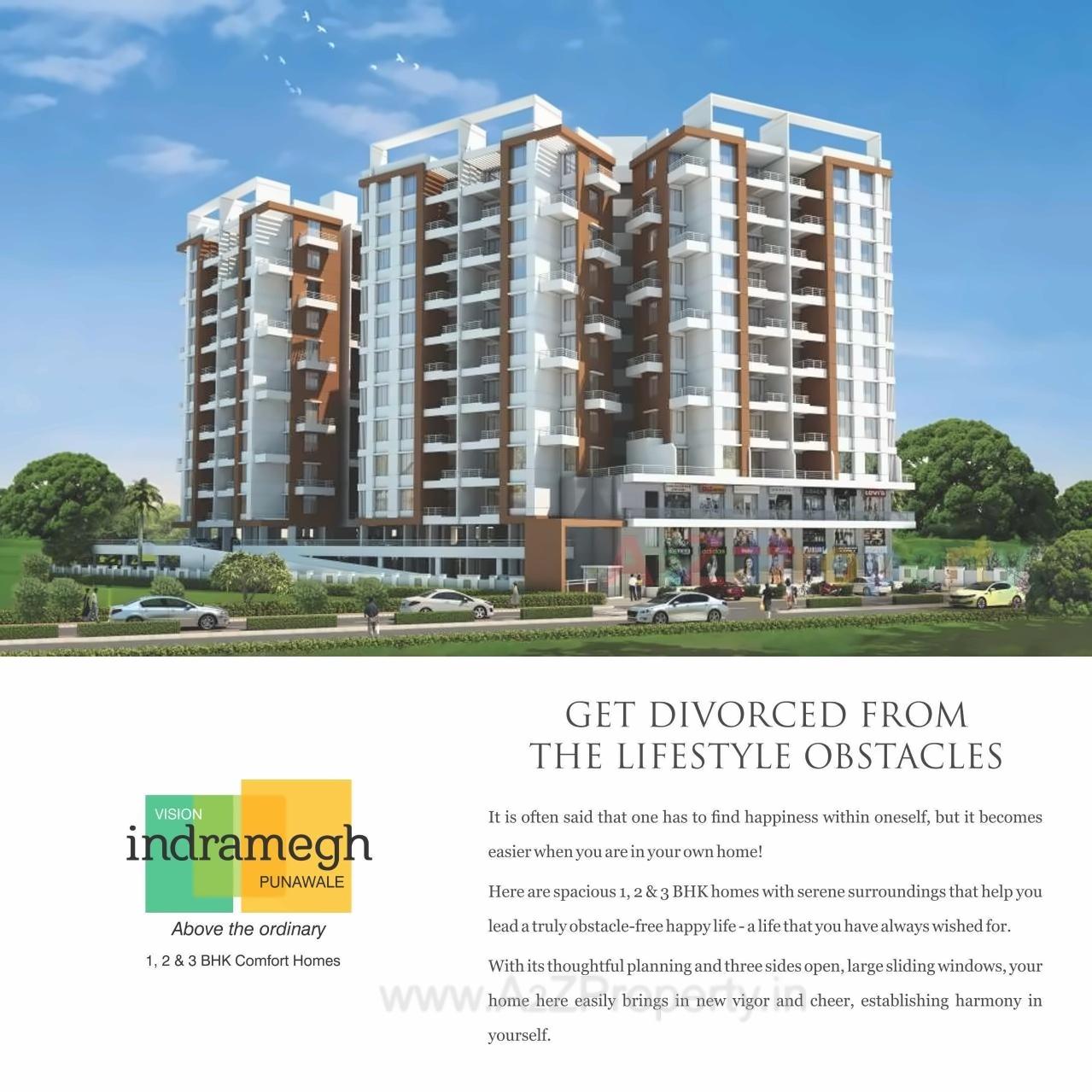 3D Elevation of real estate project Vision Indramegh located at Punawale, Pune, Maharashtra