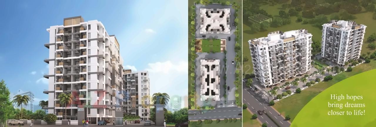 3D Elevation of real estate project Vision Kalpavriksha located at Pimpri-chinchawad-m-corp, Pune, Maharashtra