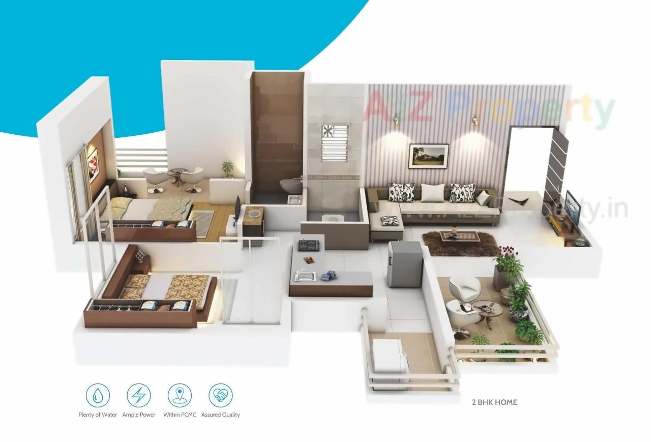 Layout of real estate project Vision Kalpavriksha located at Pimpri-chinchawad-m-corp, Pune, Maharashtra
