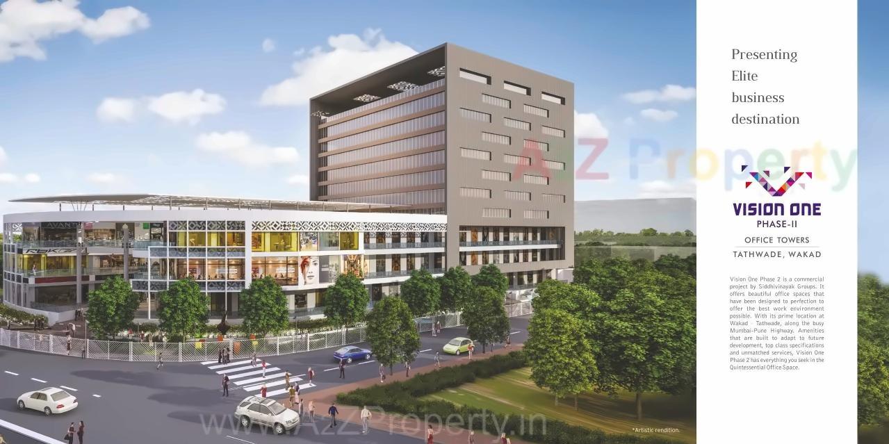 3D Elevation of real estate project Vision One Two located at Tathwade, Pune, Maharashtra