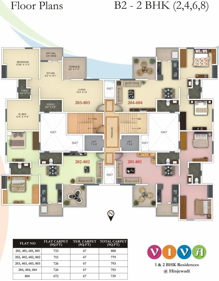 Layout of real estate project Viva located at Hinjavadi-ct, Pune, Maharashtra