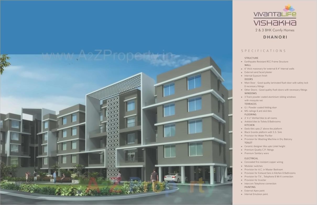 3D Elevation of real estate project Vivanta Life Vishakha located at Dhanori, Pune, Maharashtra