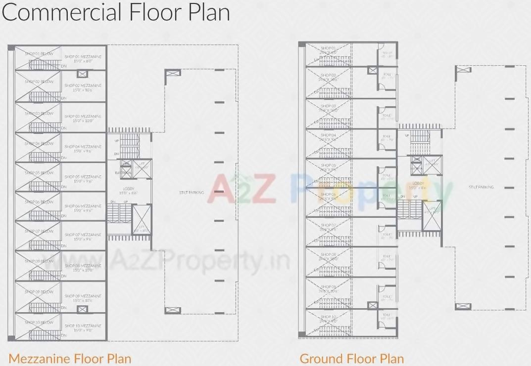 Layout of real estate project Voski Emerald located at Koregaon-park, Pune, Maharashtra