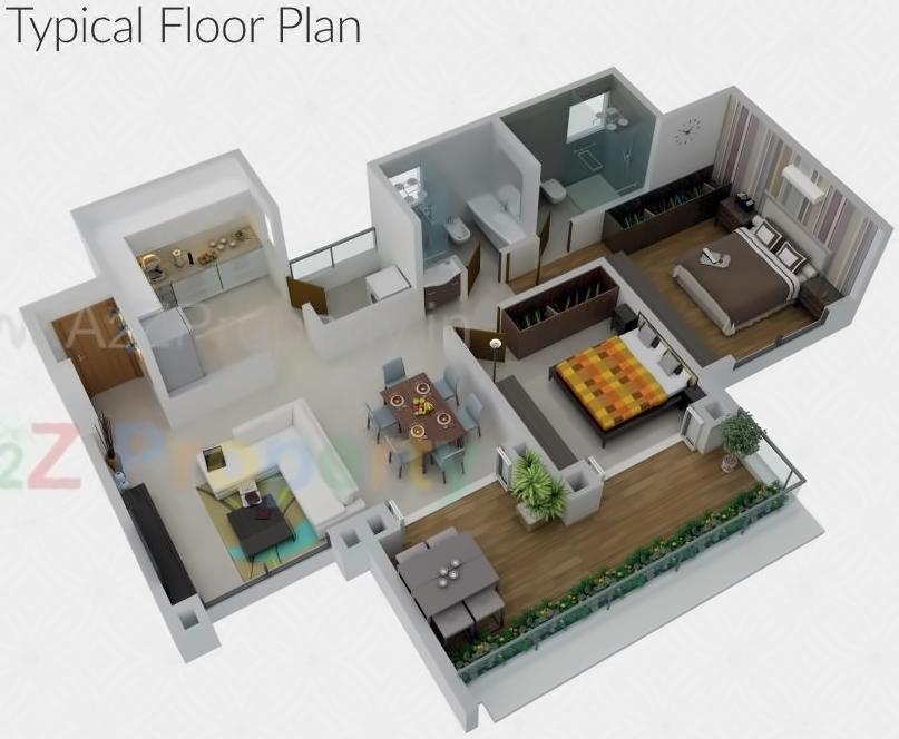Layout of real estate project Voski Emerald located at Koregaon-park, Pune, Maharashtra
