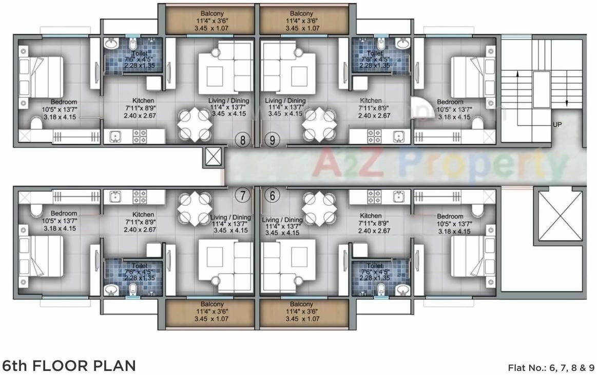 Layout of real estate project Vtp One located at Kharadi, Pune, Maharashtra