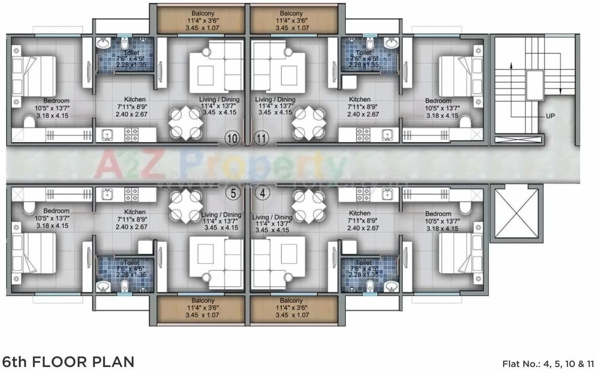 Layout of real estate project Vtp One located at Kharadi, Pune, Maharashtra